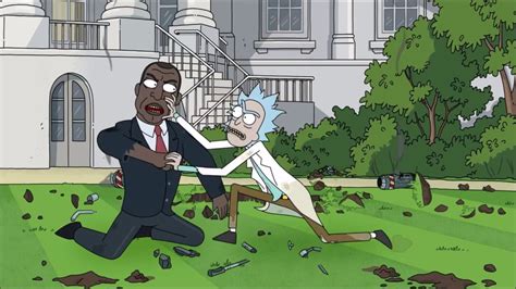 Rick & Morty's Season 3 Episode 10's President Fight Is A  .